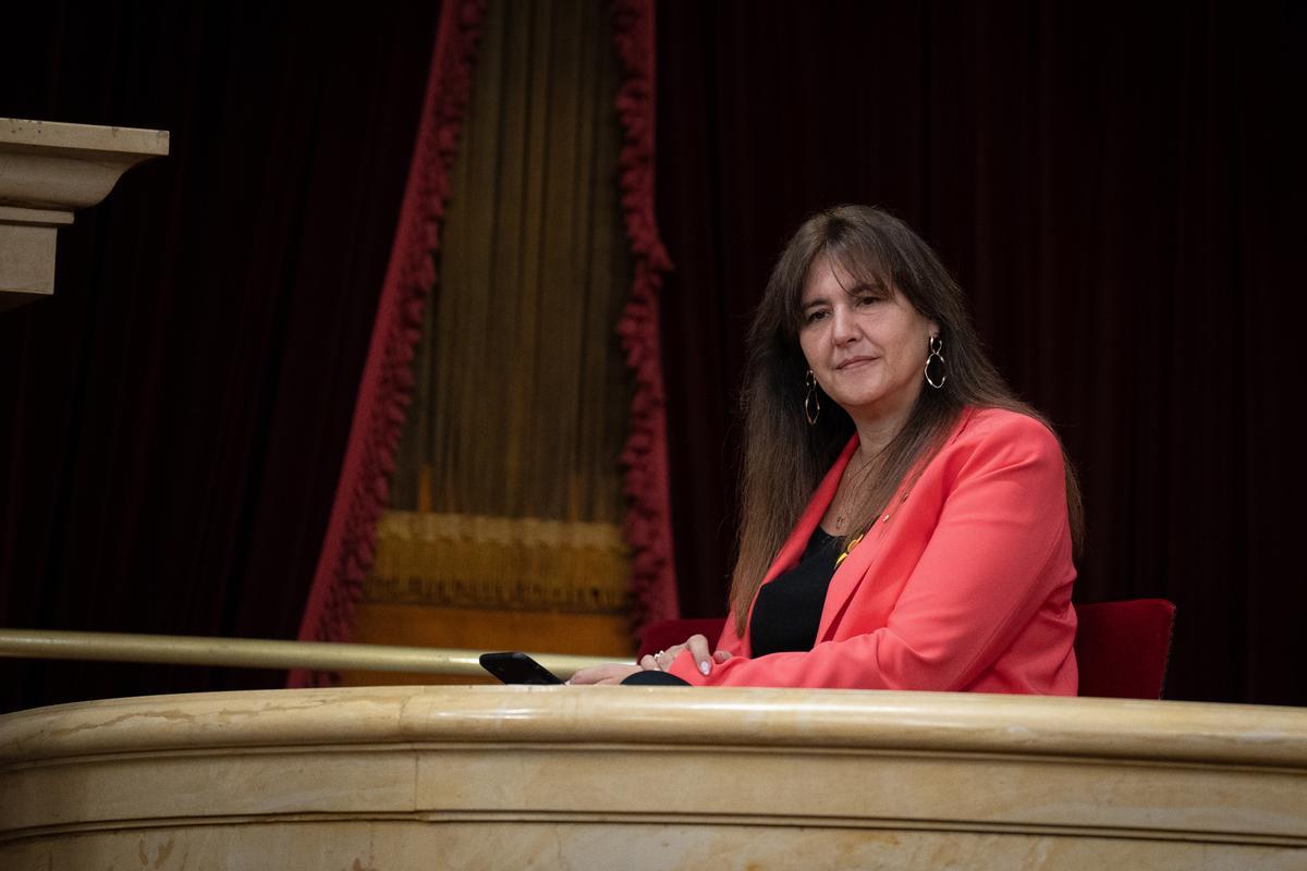 Archivo - La presidenta de Junts i expresidenta del Parlament, Laura Borràs