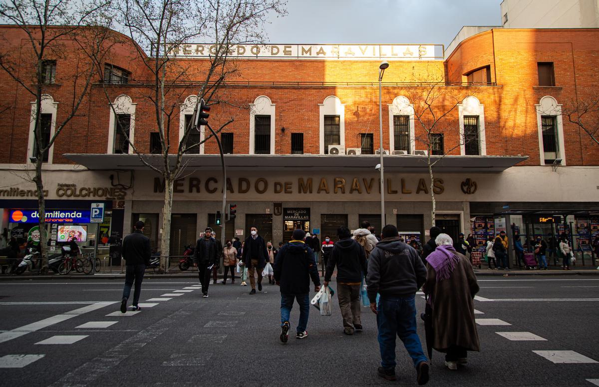 Fachada del Mercado de Maravillas de Maravillas de Madrid.