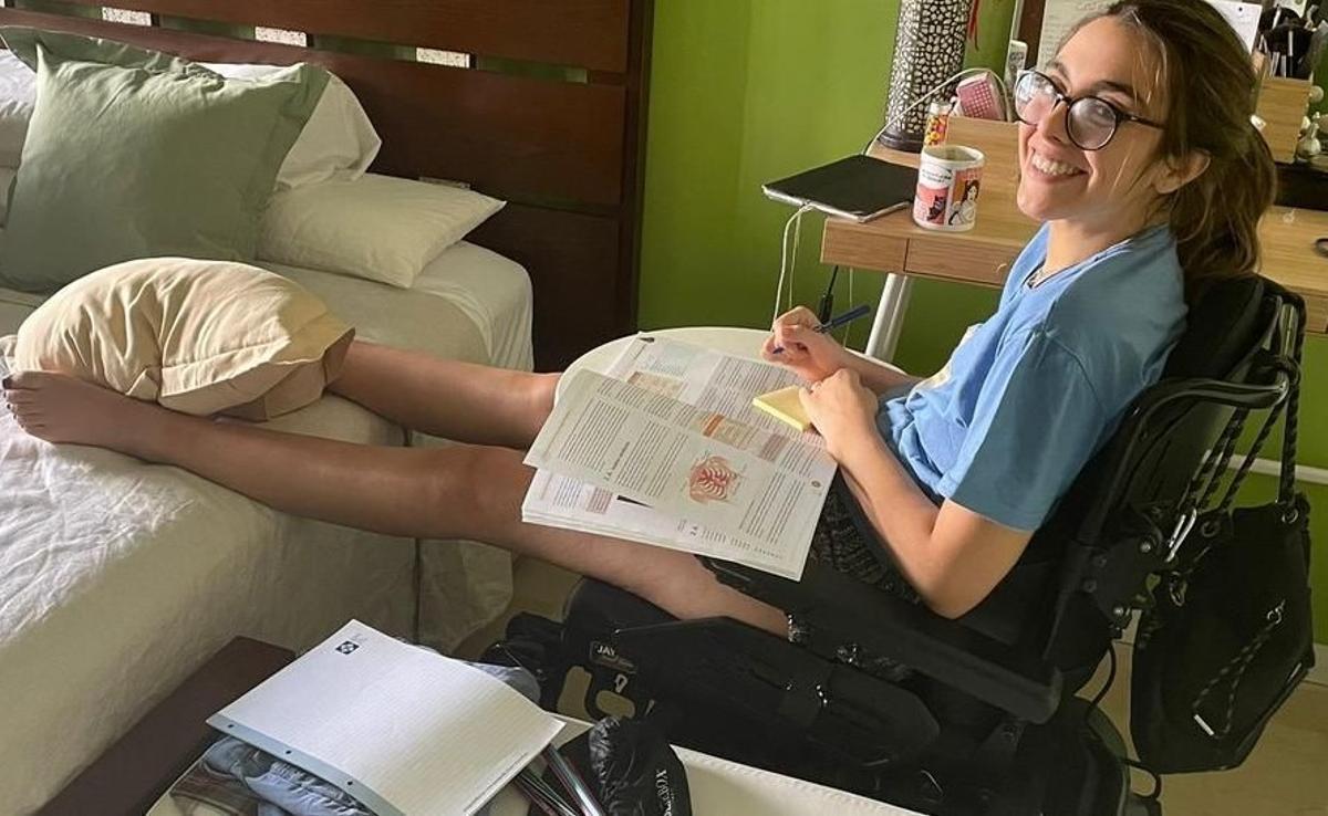 La extremeña Berta Domínguez, cuando estudiaba el MIR. La extremeña Berta Domínguez, cuando estudiaba el MIR.