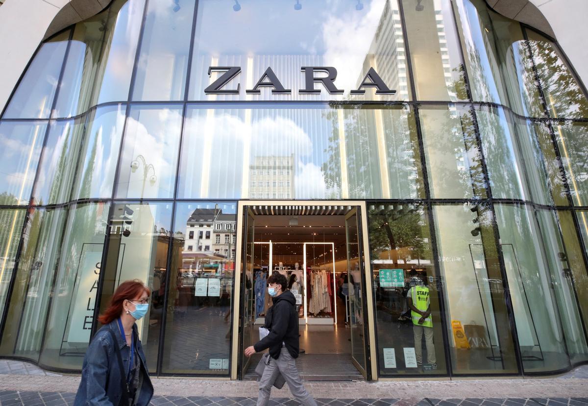 La fachada de una tienda de Zara en Bruselas.