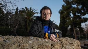 Joel Coves, estudiante del instituto Joan Brossa que denuncia ser víctima de ’bullying’, el pasado seis de marzo en Barcelona.