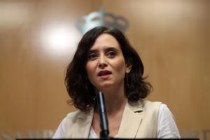  Isabel Díaz Ayuso, durante la rueda de prensa en una imagen de archivo. 