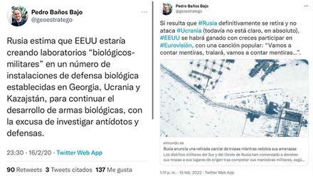altura clima mientras tanto Volvemos a la carga": El coronel Pedro Baños regresa a Twitter tras ser  "amenazado" por prorruso | El Periódico de España