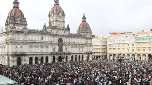 Manifestación en A Coruña por la muerte de Samuel. 