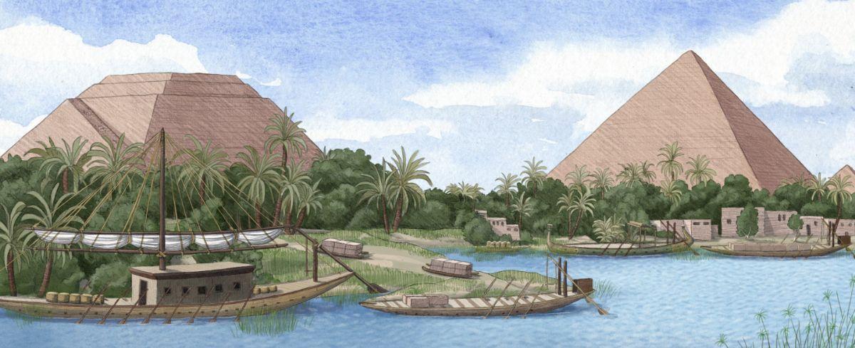 Las piedras para construir las pirámides de Egipto se habrían transportado a través de un ramal del río Nilo