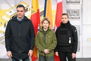 Pedro Sánchez apoya a Ucrania con una visita junto a la primera ministra de Dinamarca