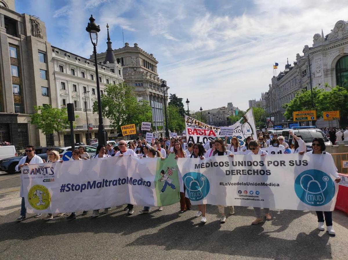 Manifestación de los médicos en Madrid.