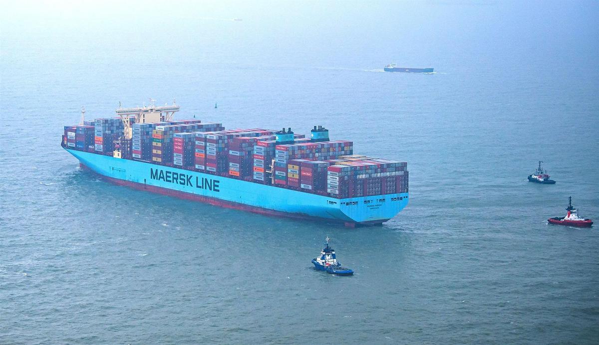 Buque portacontenedores de Maersk.