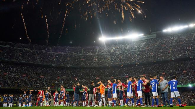 Un momento de la final de la Kings League, celebrada en el Camp Nou.