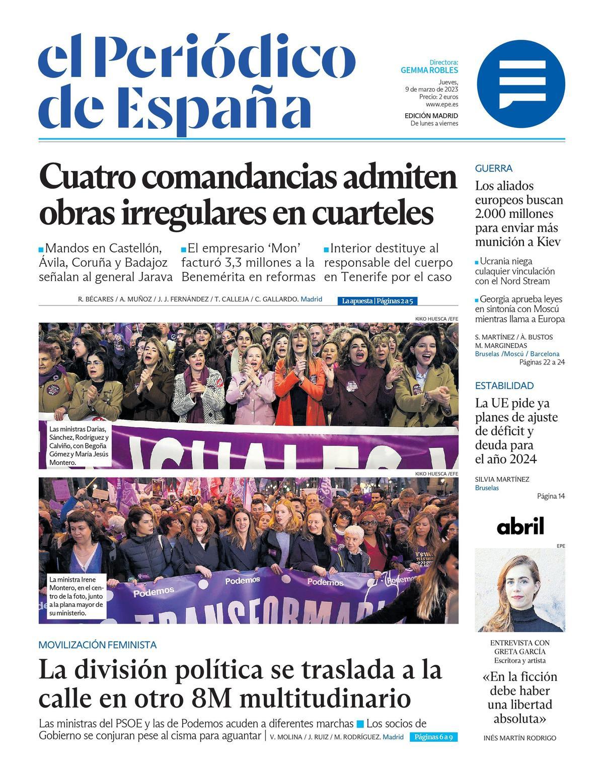 EL PERIÓDICO DE ESPAÑA de hoy jueves 9 de marzo de 2023 | El Periódico de  España