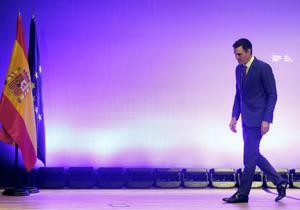 El presidente del Gobierno de España, Pedro Sánchez, en el acto ‘El futuro de la autonomía estratégica de la UE’ organizado por la Oficina Nacional de Prospectiva y Estrategia, en el Ministerio de Exteriores, a 6 de febrero de 2023, en Madrid (España). 