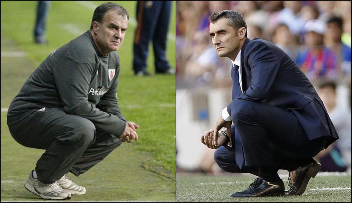 Marcelo Bielsa y Ernesto Valverde, los dos aspirantes a entrenar al Athletic. Marcelo Bielsa y Ernesto Valverde, los dos aspirantes a entrenar al Athletic.