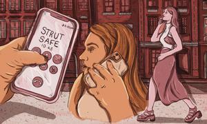 Strut Safe es una plataforma para acompañar física y telefónicamente a las mujeres en su vuelta a casa por la noche.