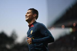 Cristiano Ronaldo, durante un entrenamiento con su selección previo al Mundial. 