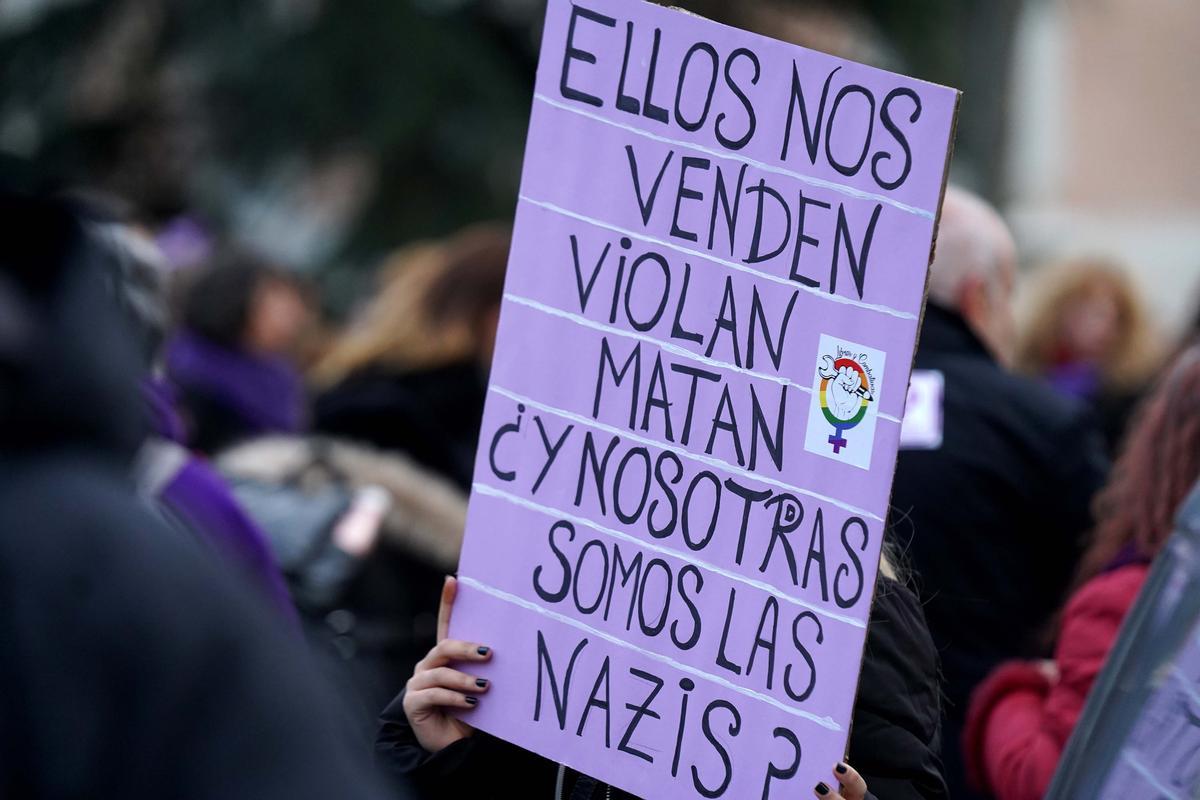 Imágenes de la manifestación feminista en Madrid