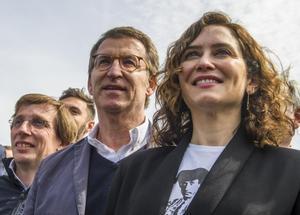 El nuevo líder del PP, Alberto Núñez Feijóo, y la presidenta de Madrid, Isabel Díaz Ayuso