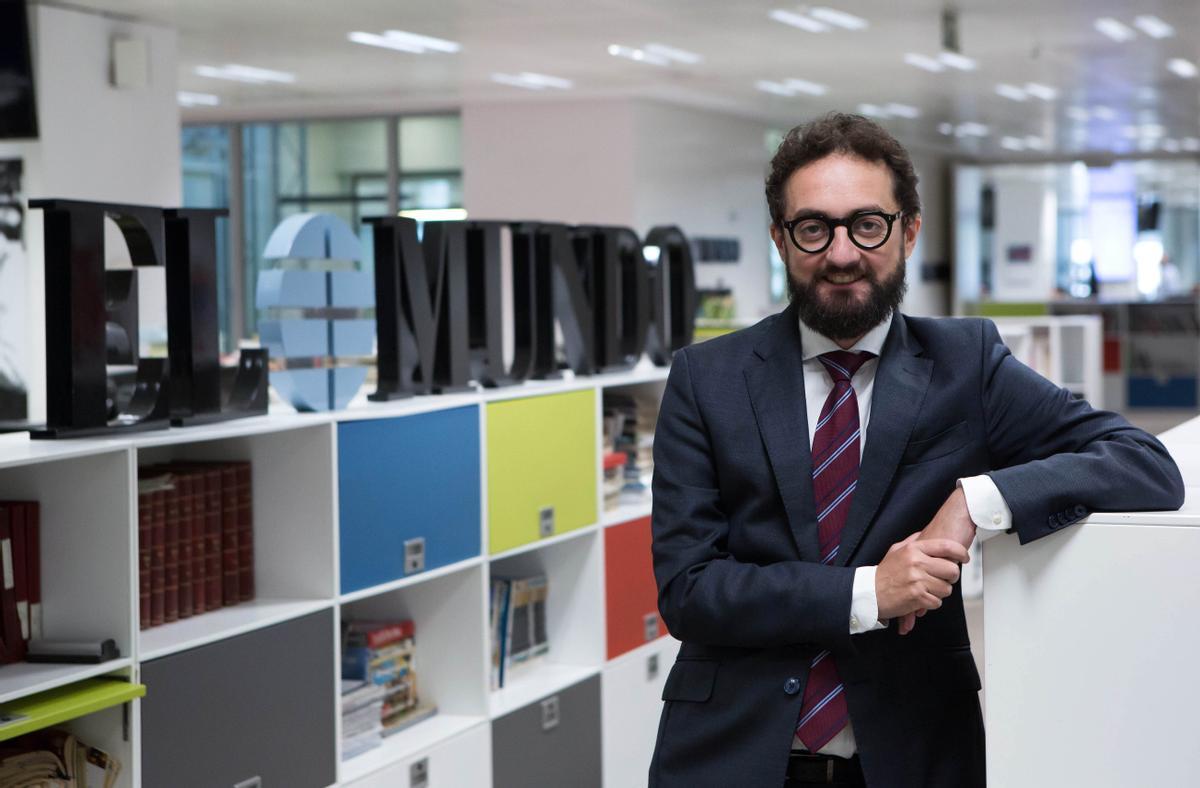 Joaquín Manso, nuevo director de ’El Mundo’, en la redacción del periódico.
