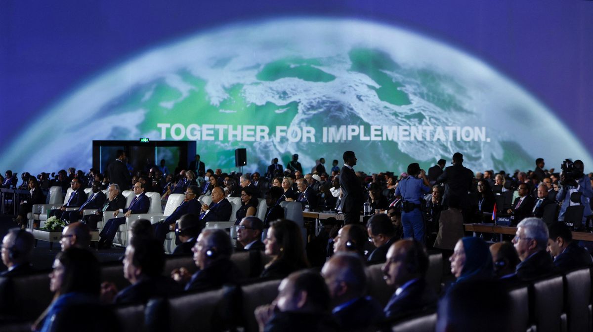 El secretario general de Naciones Unidas, Antonio Guterres, atiende a la cumbre del cambio climático the COP27 en Sharm el-Sheikh, Egipto, 7 de noviembre de 2022. El secretario general de Naciones Unidas, Antonio Guterres, atiende a la cumbre del cambio climático the COP27 en Sharm el-Sheikh, Egipto, 7 de noviembre de 2022.