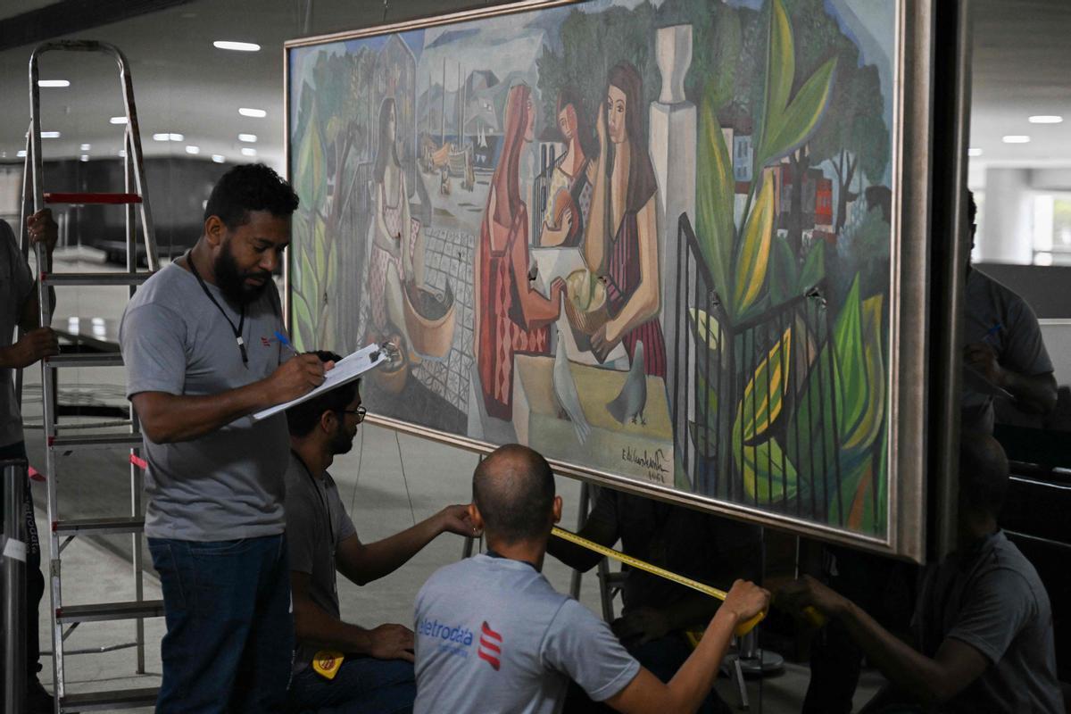 El reguero de destrucción de obras de arte de los golpistas de Brasil