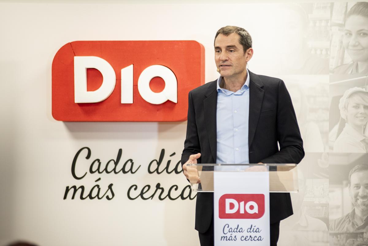 El CEO de Dia, Martín Tolcachir, en la presentación de la nueva estrategia de la distribuidora de alimentación