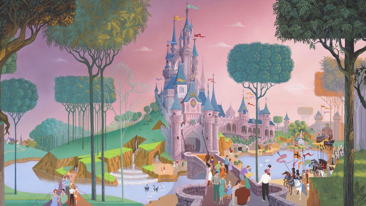 ’Le Chateau de la Belle au Bois Dormant’ (1988), obra de Frank Armitage, artista de Disney.