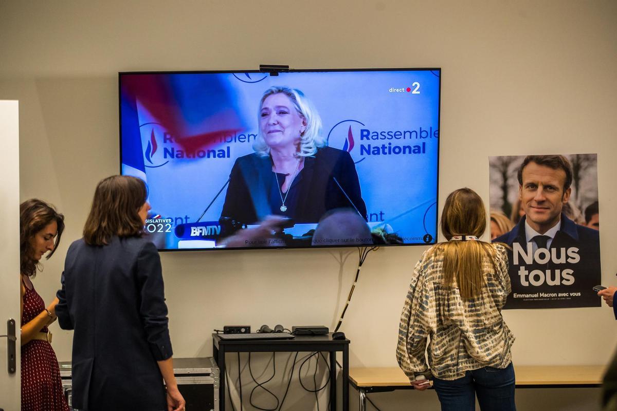Foto del 19 de junio de Marine Le Pen. EFE/EPA/CHRISTOPHE PETIT TESSON