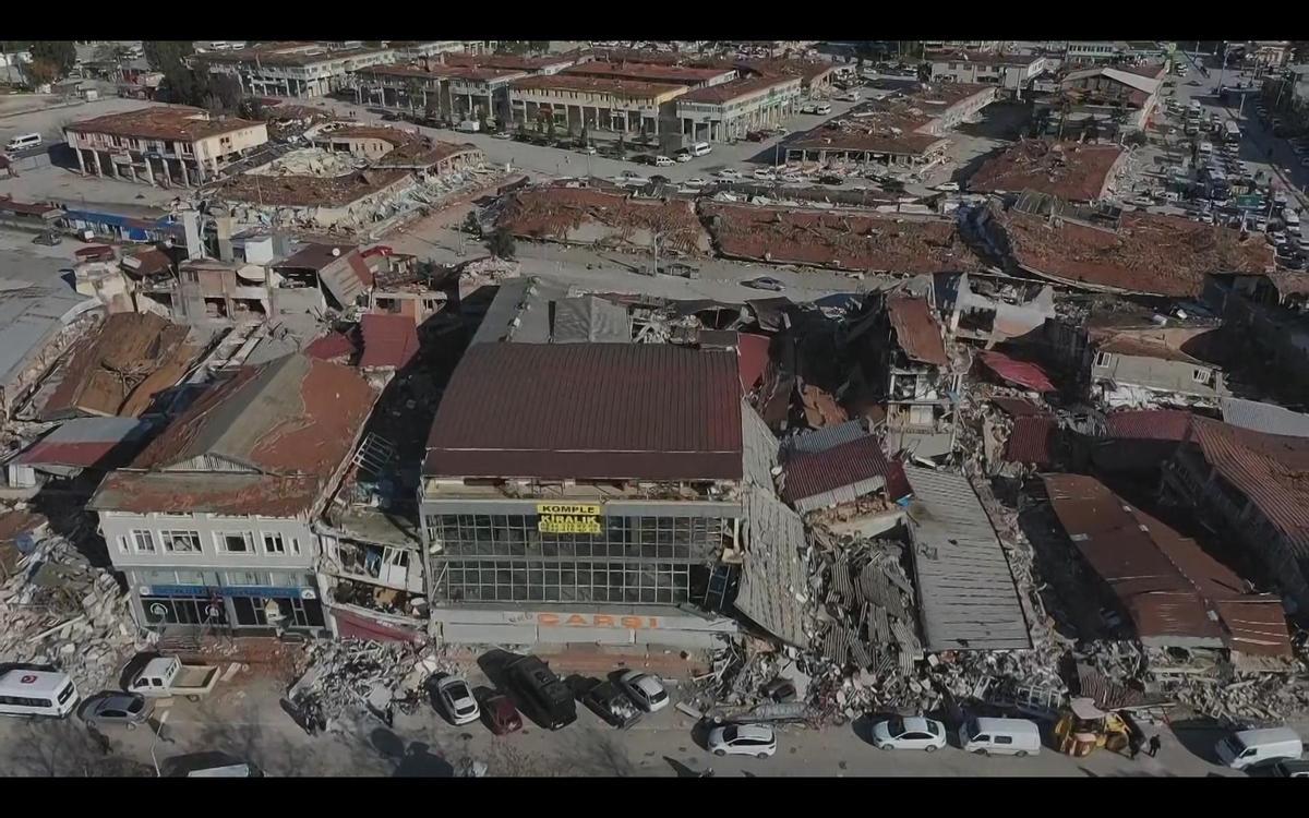 Imágenes aéreas de la devastación en Antakya, Turquía