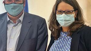 El ministro José Luis Escrivá y vicepresidenta de la Generalitat Valenciana, Mónica Oltra