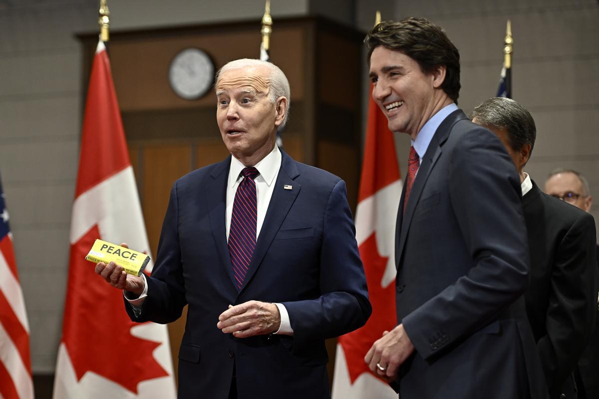 El presidente de Estados Unidos, Joe Biden, y el primer ministro de Canadá, Justin Trudeau.