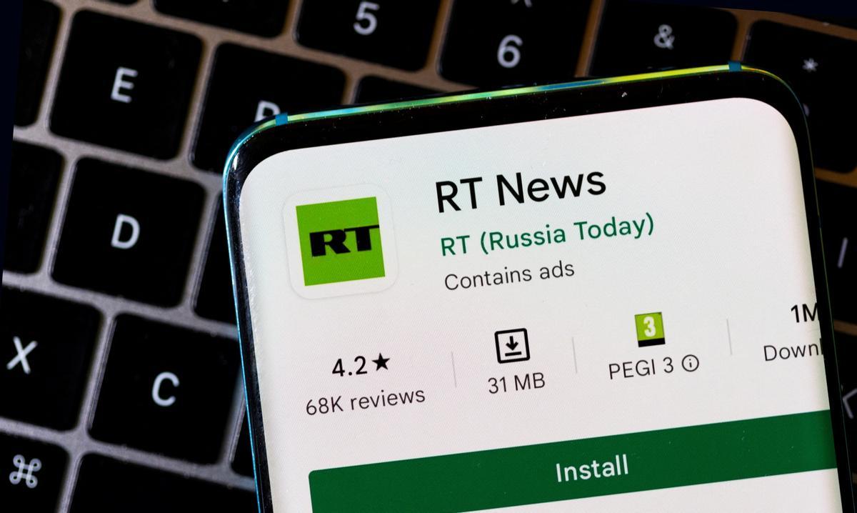 App móvil de Russia Today (RT).