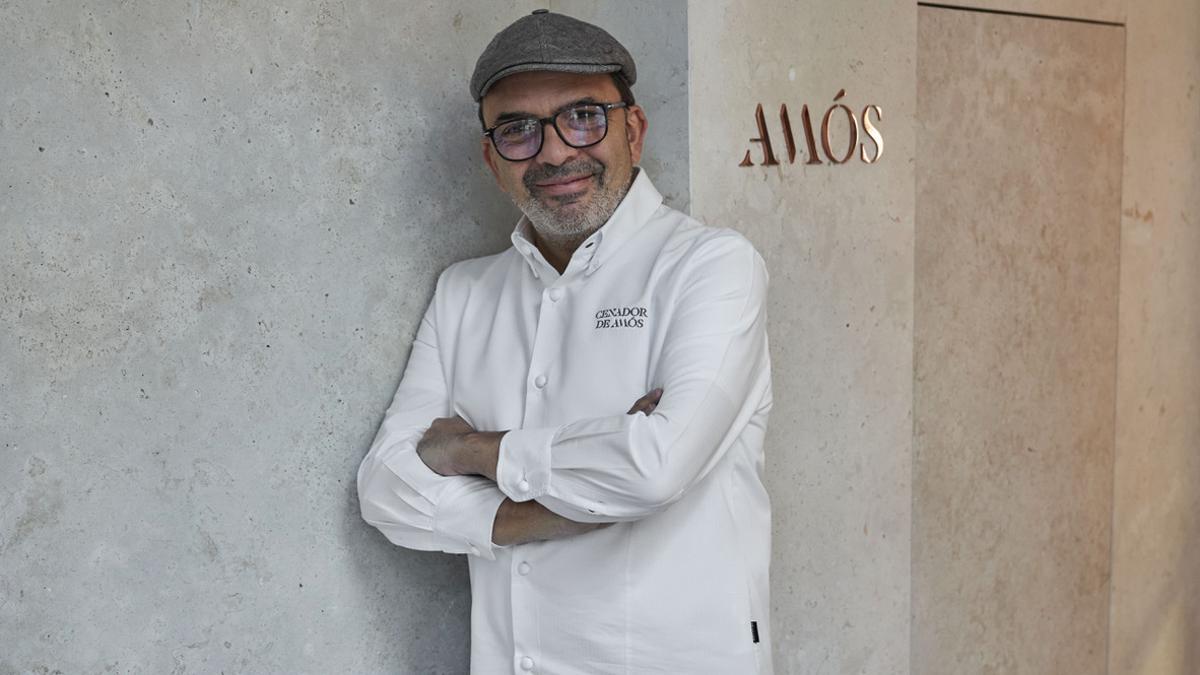 El cocinero Jesús Sánchez en Amós (Madrid).