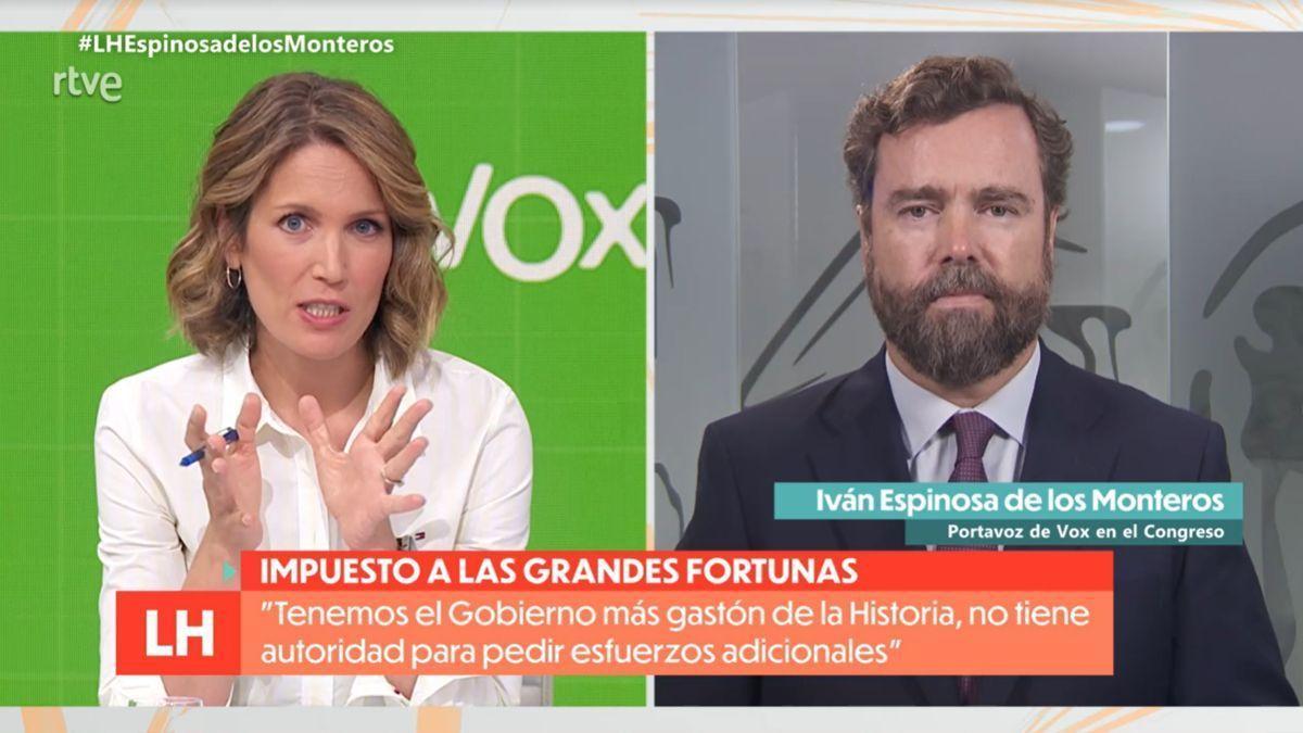 Silvia Intxaurrondo frena a Espinosa de los Monteros en TVE: "Yo pongo orden en el debate"