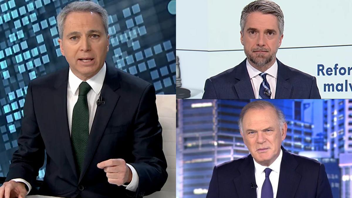 'Antena 3 Noticias' repite como líder con Franganillo por encima de Piqueras