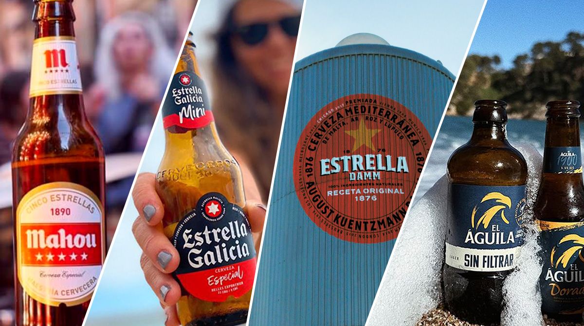 Mahou-San Miguel, Estrella Galicia, Estrella Damm y Heineken (propietaria de El Águila), los cuatro grandes grupos cerveceros de España