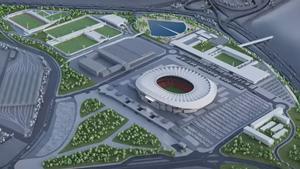 Recreación de la Ciudad del Deporte que el Atlético construirá alrededor del Metropolitano con los fondos de CVC.