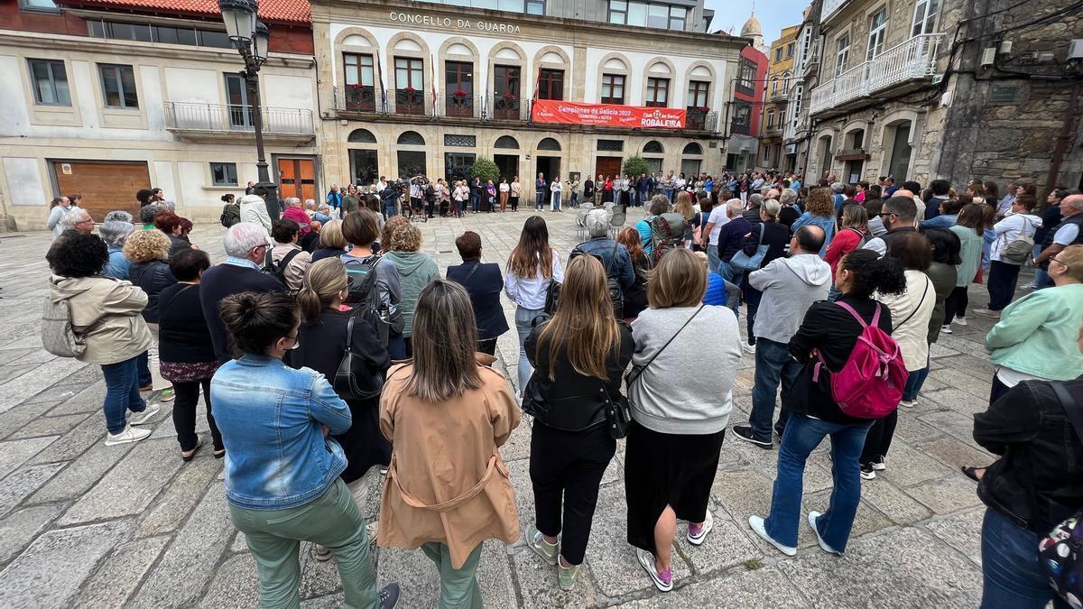 Concentración en A Guarda en repulsa al crimen machista que se cobró la vida de Vanessa. Concentración en A Guarda en repulsa al crimen machista que se cobró la vida de Vanessa.