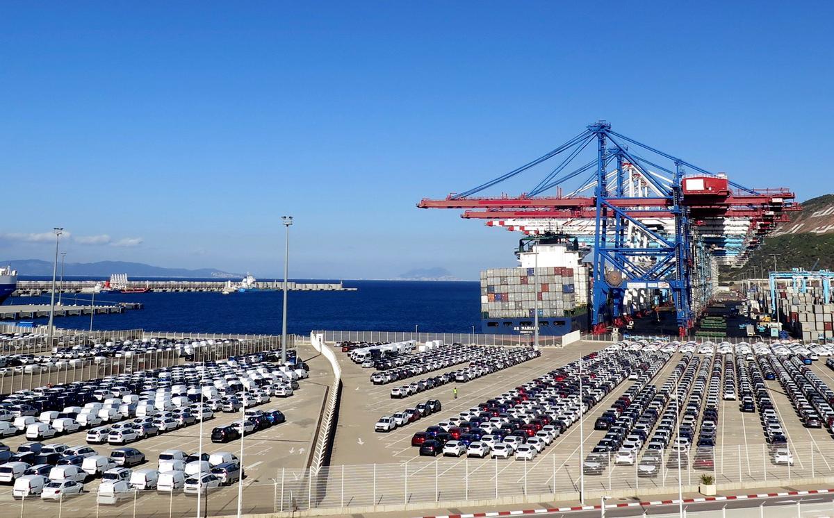 ÁNGER (MARRUECOS), 16/11/2017. El puerto marroquí de Tanger Med, primero de África y cuarto del Mediterráneo en volumen de tráfico, 