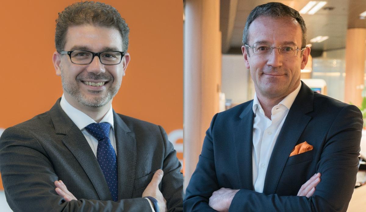 Ludovic Pech, nuevo CEO de Orange España, y Jean-François Fallacher, ex CEO de la filial española y nuevo CEO de Orange Francia. 
