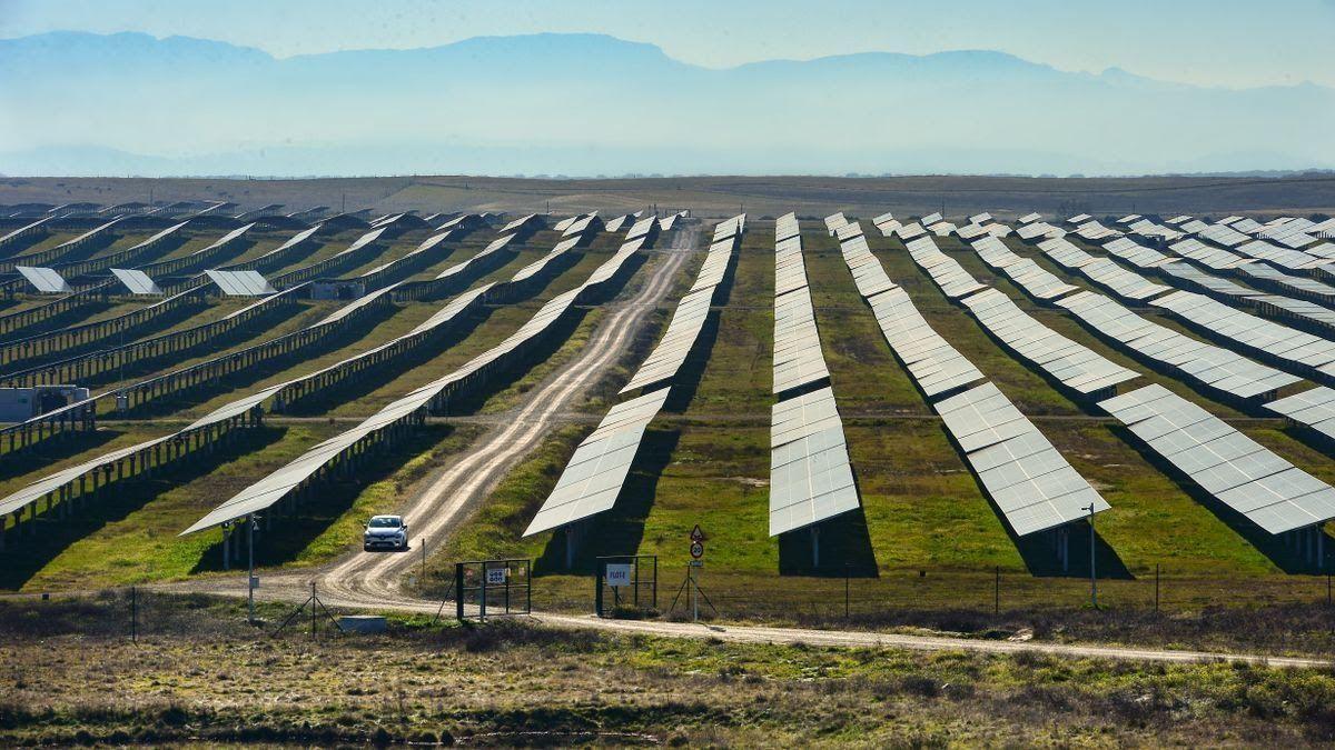 Paneles fotovoltaicos en Extremadura.
