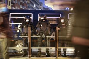 Policía Nacional en Madrid durante un operativo.
