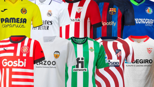 Varias camisetas de los equipos de LaLiga para la temporada 2022/23.