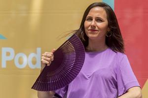 Ione Belarra, en un acto de Podemos en Murcia
