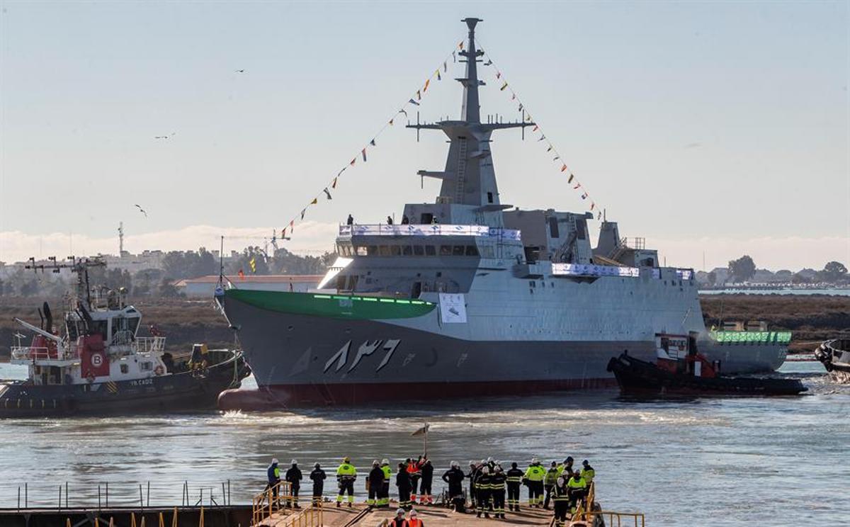 Botadura de la corbeta Unayzah, construida por la firma naval española Navantia para la marina Saudí, este mes de diciembre en San Fernando (Cádiz) Botadura de la corbeta Unayzah, construida por la firma naval española Navantia para la marina Saudí, este mes de diciembre en San Fernando (Cádiz)
