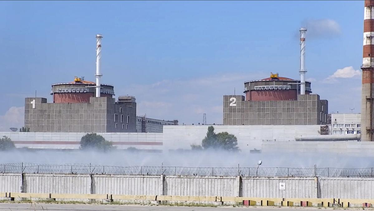 Una imagen difundida por el ministerio de Ucrania de la central nuclear de Zaporizhia.