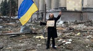 Un ciudadano ucraniano, en Jarkov.