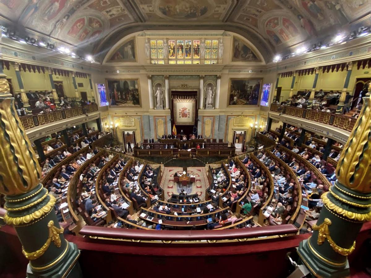 Hemiciclo del Congreso de los Diputados durante la primera jornada de la 26 edición del Debate sobre el Estado de la Nación.