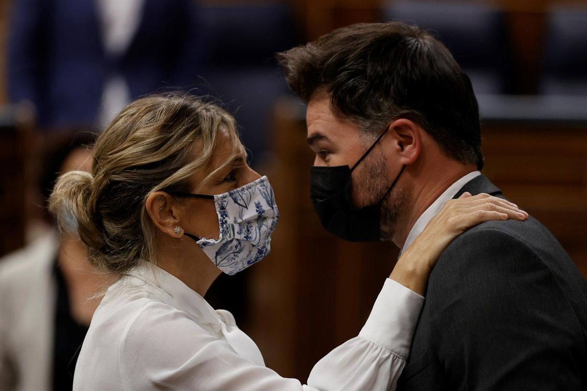 Yolanda Díaz y Gabriel Rufián. Yolanda Díaz y Gabriel Rufián.