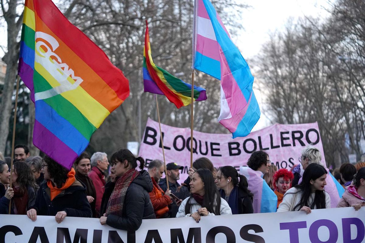 Imágenes de la manifestación feminista en Madrid