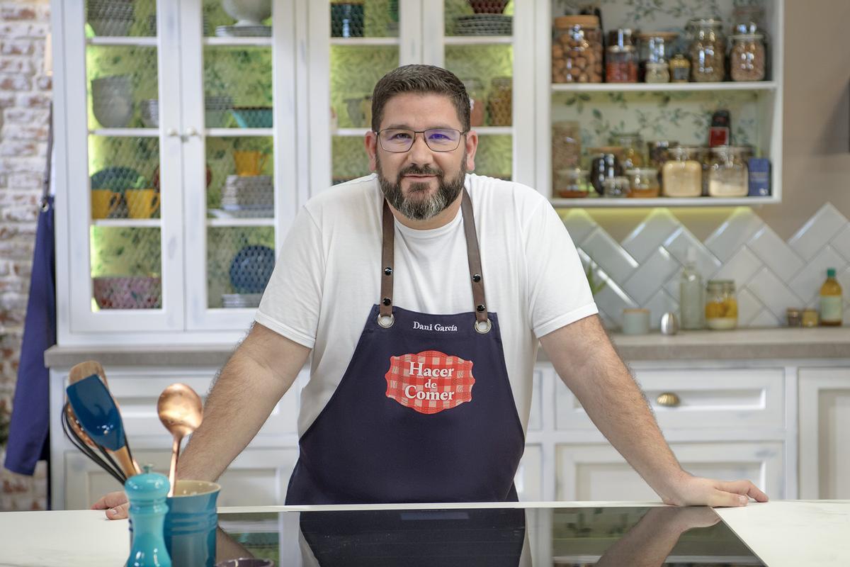 El cocinero Dani García en un programa de televisión.