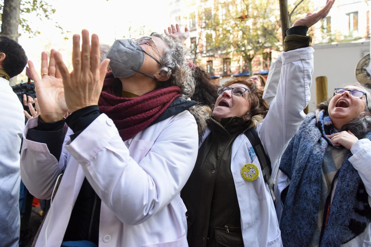 Protestas en favor de la sanidad pública en Madrid